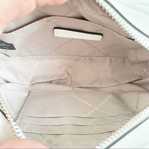 MK Rose Optic White Convertible Quilted Belt Bag - Picture 9 of 13